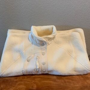 White Sherpa fleece jacket
